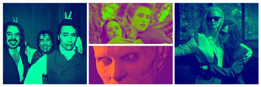 collage image of still from vampire films
